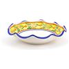 Ceramiche Azzaro & Romano Caltagirone CEAR ceramiche - Portafrutta Fruttiera Centrotavola Ø cm 35 in ceramica siciliana di Caltagirone decorata a mano con decoro floreale