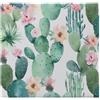 DWVTSLH Cuscini quadrati per sedia, motivo cactus, cuscini da pavimento in memory foam, per cucina, sala da pranzo, ufficio o auto, 38 x 38 cm, bianco
