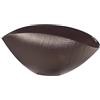 Onlylux Coppa Burano in Vetro Centrifugato Decorato a Mano - Centrotavola Decorativo 28 x 9,5 cm - Coppa in Vetro Artigianale per Arredo Casa - Cioccolato