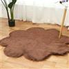 Tomifine Tappeto in Finta Pelle di Pecora Shaggy Man Made in Lana Tappeto a Pelo Lungo Tappeti Imitazione Pelle di Pecora per Soggiorno Camera da Letto Divano Tappeti da Pavimento (60 cm,Marrone)