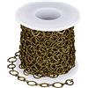 Arricraft 1 rotolo bronzo ottone a mano catene anello rotondo per collana portachiavi DIY Craft, anello, misura: 8 - 10 mm, circa 10 m/rotolo