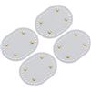 QUARKZMAN Ovale Cuscinetto inferiore Modellante Borsa 4pz 145 x 110mm PU Pelle Borse Cuscino Base per Uncinetto Maglia Borsetta Argento