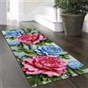 Yinghesheng Tappeto da Cucina 3 metri Rosa Blu Motivo Floreale 3D Passatoia Cucina Lavabile,Tappeto Cucina Antiscivolo Tappeto Corridoio Per Cucina,Camera Da Letto,Soggiorno，80x300cm