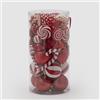 EDG Enzo De Gasperi Addobbo Natale Decomix H 12 Cm D 8 Cm White Red Cf 40 Pz