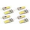 A2ZWORLD 8 Pezzi Lampadina LED G4 12V 24V DC, 3W 300LM, Bianco Freddo 6000K, 20 SMD 2835, Illuminazione a 360°, Forma Cilindrica in Silicone, Ultra Compatta 28×13×9mm, per Camper, Barche, Faretti e Mobili
