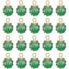 QUARKZMAN 30pz Ciondolo Conchiglia Marina, Ciondolo Placcato in Oro per Accessori Fai da Te per Telefoni Cellulari, Portachiavi, 19x13mm, Verde