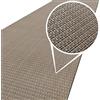 ANRO Tappeto passatoia per interni ed esterni, impermeabile, per balconi, terrazze, corridoio, resistente alle intemperie, lavabile, beige, marrone, 160 x 50 cm