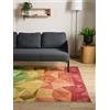 Interiyou Tappeto Vintage Gent - 120x170 cm Multicolore - Pelo corto design retrò per salotto, camera da letto, lavabile e antiscivolo, motivo stampato