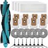 Puupaa Parti di ricambio Cecotec per Conga 13090 Spin Revol Home Robot aspirapolvere, accessori spazzola principale, spazzola laterale, filtro, panno mocio, sacchetti per la polvere (27 pezzi)