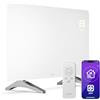 Klarstein Pannelli Radianti Infrarossi 480W - Parete o Indipendente, WiFi, Touch & Telecomando, Termostato, Timer, Vetro, IP43, Riscaldamento a Infrarossi per 9 m², Bianco