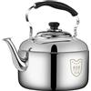 OKTAOAOO Bollitore Sul Fornello, 4L/5L/6L Acciaio Inossidabile Bollitore Che Fischia, Grande Capacità Acqua Calda Bollitore, Adatto A Tutti I Tipi Di Stufe (Color : Silver, Size : 4L)