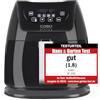 CASO Friggitrice ad aria calda AF250, 3 l, per friggere 1 kg, 60-200 °C, potente 1400 W, più sano, interno in acciaio inox, nero