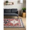 Interiyou Tappeto Vintage Gent - 240x340 cm Multicolore/Blu - Pelo corto design retrò per salotto, camera da letto, lavabile e antiscivolo, motivo stampato