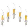 BAISHICHENG Lampadine LED E14 Dimmerabile Luce Calda, 6W Fiamma Candela Lampadina E14 LED per Lampadario, Equivalenti 60W Luminosa Risparmio Energetico, 600LM 2700K Lampade Dimmerabile, 5 Pezzi