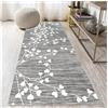 Siunwdiy Tappeto Cucina 3 metri Grigio Moderno Stile Astratto Tappeto Cucina Antiscivolo Lavabile per la Cucina per Soggiorno Camera da Letto Cucina Bagno,40X300CM