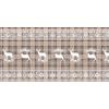 HomeLife Tappeto Cucina Antiscivolo Lavabile in Vinile 52X160 Made in Italy | Passatoia Antimacchia in PVC Interni e Esterni Fantasia Tartan Con Cervi Beige | Tappeti Runner Lungo in Gomma [160 cm]