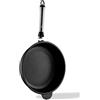 Tangherò Padella Alta Antiaderente 24cm Manico Removibile Diamantata PA24T | Alluminio pressofuso, rivestimento diamantato, manico removibile in acciaio inox, padella alta grill per cucina e fornelli