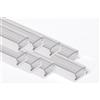AFTERTECH 8x 1metro (8M) 1207 12x7mm Profilo Alluminio BIANCO Minimal Per Strisce Strip LED Barra Rigida INTERA 1MT 1m + Copertura TRASPARENTE (8x 1metro 1207 clear)