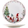 Generic Ceramica Piatti Da Pranzo Natale Smalto Piatto Rotondo Casa Dessert Decorativo Tazze Di Caffè Snack Colazione Ciotole Nido D'Uccello Insalata Frutta Gelato Insalate Zuppe Pasta