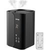 Echos Steinborg, umidificatore ad ultrasuoni, 5 litri, con telecomando, purificatore d'aria, igrometro, display touch a LED, ultra silenzioso, potente 350 ml/h, con scomparto per aromi, timer automatico