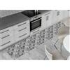 CapitanCasa Tappeto Passatoia Antiscivolo Antisfilo Digitale Cucina Casa Maiolica Grigio 50x280 Grigio