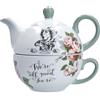 Mikasa e il V&A Tea for One, set di teiera e tazza, set da tè in porcellana per uno, set da tè Alice nel paese delle meraviglie, lavabile in lavastoviglie e in confezione regalo
