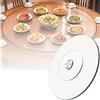 Generico 60cm 80cm 90cm Lazy Susan Vassoio Rotante Grande, Piatto Da Portata Rotondo Trasparente In Vetro, Piatto Girevole per Tavolo Da Pranzo(85cm(34in))