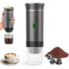 PZCC Macchina per caffè portatile, 3 in 1, per caffè espresso, riscaldamento elettrico, 12 V espresso, macchina da caffè ricaricabile, per ufficio, viaggio, casa, compatibile con capsule espresso e