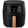 Generico Friggitrice ad Aria 8 Litri Digitale 2400W - Touchscreen, Programmi Preimpostati, Cottura Senza Olio, Acciaio Inox, Antiaderente, Cestello Lavabile in Lavastoviglie