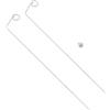 AEOLUS EOLO Home & Professional EOLO Doppia Asta reggicavo V4 flettente per sistemi stiranti altezza 45 cm munita di innesto ottone e dado di fissaggio Made in Italy