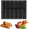 Frefgikty Stampo per pane francese perforato antiaderente in silicone, per hot dog, stampi per pane