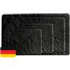 KARAT Tappetino da bagno extra morbido, ad asciugatura rapida, lavabile fino a 40 °C, certificato Oeko-TEX®, zerbino con retro antiscivolo, tappetino per doccia (Maris) (nero, 60 x 120 cm)