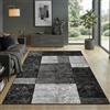 Carpetsale24 Tappeto per Soggiorno 280 x 370 cm Nero- Design Moderno Tappeto Rettangolare a Pelo Corto per Cucina, Sala da Pranzo e Camera da Letto, Morbido e Facile da Pulire
