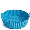 FUYTERY Friggitrice in silicone Riutilizzabile Pergamena resistente al calore (per 3-5 QT) (7.5", Blu)