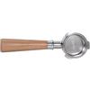 LOKLNEYK Cestello Portafiltro Senza Fondo Da 51 Mm, Compatibile Con HiBREW, H10B H11 H8A H5, Accessorio For Macchina For Caffè Espresso(Beech Wood handle 1pcs)