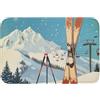 Kaifanee Zerbino ultra morbido antiscivolo per interni cucina, sci, neve, montagna, 40 x 60 cm, tappeto da cucina per ingresso e bagno