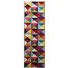 Pierre Tappeti Tappeto salotto moderno BOUTIQUE 953 con triangoli multicolore cm.60x230 passatoia corsia corridoio