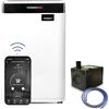 Comedes Demecto 30 eco - Deumidificatore WiFi (25 l/24 h) + pompa a condensa PowerDrain, adatto per ambienti e cantine fino a 100 m²/230 m³, essiccatore con controllo app, tubo da 3 m incluso