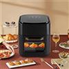 OMGGYER Friggitrice ad aria calda, 1400 W, 15 l, friggitrice ad aria calda con touch screen a LED digitale, friggitrice ad aria calda senza grasso, per grigliare/cuocere, arrostire, disidratare, 80-200 ℃