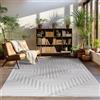 Carpettex Tappeto Salotto Moderno Grigio 300x400 (280 x 370 cm) Stile Scandinavo Boho 3D - Tappeto Soggiorno Pelo CortoIdeale per Camera da Letto e Cucina