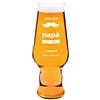 Maverton Bicchiere per la Birra - particolare - in vetro con personalizzazione - capienza 400 ml - H20 cm x Ø7,8 cm - Perfetto per ogni uomo amante della buona Birra - papà