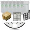 Piesseonline Kit Risparmio Compatibile Per Vorwerk Folletto Vk 135/136 6 sacchetti+6 profumini+1 Griglia+1 Filtro Hepa+1 Setola