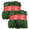 ATNKE 1600CM Ghirlanda Natale Decorazioni, Decorazione Natalizia Verde Tenue per Uso Esterno Interno Giardino Domestico Vegetazione Artificiale Decorazione Feste Matrimonio,Scale,Caminetti/verde-2pcs