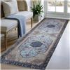BORKOY Passatoia Lunga per Corridoio 3 metri Tappeto Vintage Blu scuro Lavabile in Lavatrice Morbido,Tappeto Runner Antiscivolo per Cucina Ingresso Soggiorno Camera da Letto Lavanderia 50x300cm