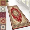 CONGCLI Passatoia Cucina 75 x 100 cm Antiscivolo Lavabile Antimacchia Durevole Motivo Geometrico, Vintage Tappeto Vintage Corridoio per Cucina, Corridoio, Lavanderia, Ufficio, D