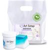 Resin Pro ArtSoap EasySoap - Base per Saponi Artigianali 1 kg Trasparente con Colorante in Regalo Turchese, Basi per la creazione di saponi Facile, Sicura e Versatile, Base per Sapone