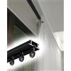 ENHEN Binario Tenda Soffitto Binario per Tendaggio a Soffitto Incorporato, Asta per Finestra Balcone Doccia Nascosta, Sistema di Partizione per Stanza Ospedale Privacy Incassata(Black,7.5ft/90in/229cm)