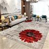 Tzvpsu Tappetto soggiorno Inchiostro moderno marrone rosso disegno di fiori tappeto per salotto tapeto bambino 80x120cm