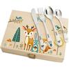 Amikado Posate per bambini personalizzate con cofanetto opzionale stampato - Design Foresta Incantata - Idea regalo nascita, compleanno e battesimo