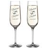 AMAVEL Set 2 Calici da Spumante con Incisione Fedi Nuziali Personalizzati con Nomi e Data Bicchieri in Vetro Flute Champagne Decorazioni Casa Idee Regalo Nozze Anniversario Coppia